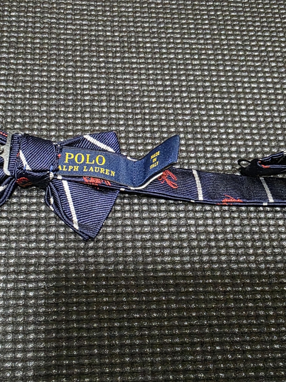 Polo by Ralph Lauren Navy Bow Tie with Red Motif